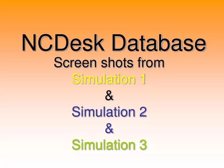 ncdesk database
