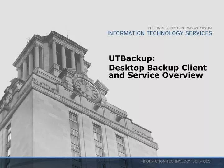 utbackup desktop backup client and service overview