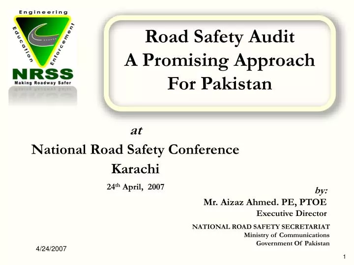 at national road safety conference karachi