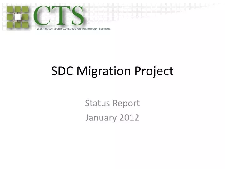 sdc migration project