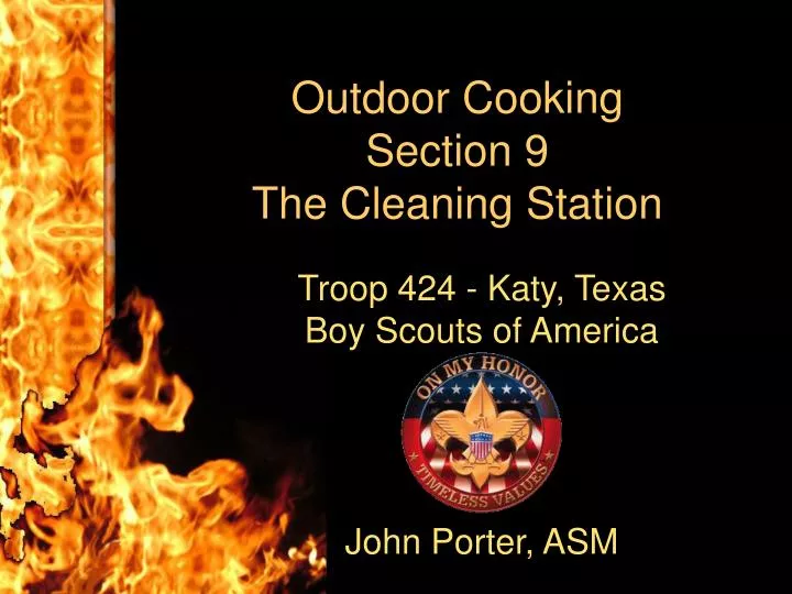 outdoor cooking section 9 the cleaning station