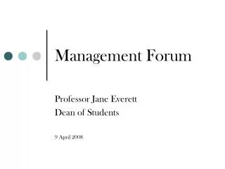 Management Forum