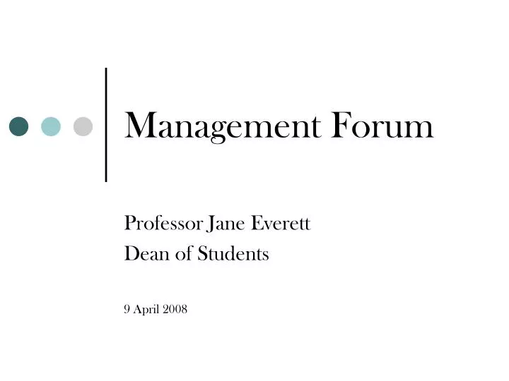 management forum