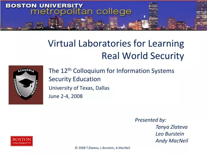 virtual laboratories for learning real world security