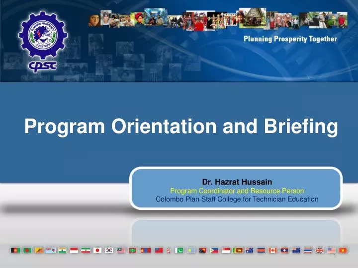 program orientation and briefing