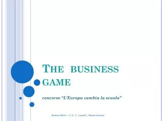 the business game