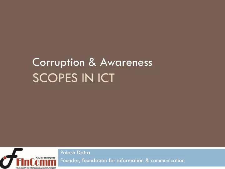 corruption awareness scopes in ict