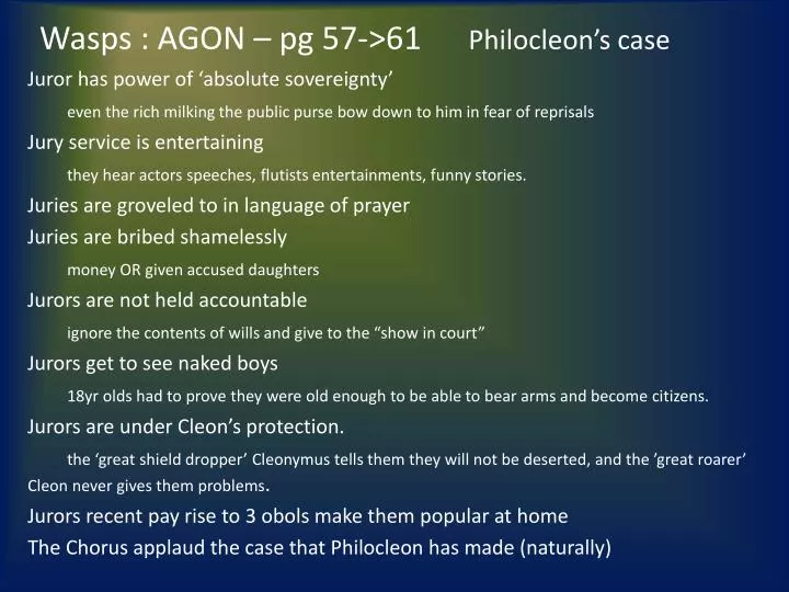 wasps agon pg 57 61 philocleon s case