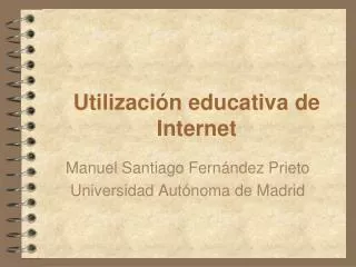 utilizaci n educativa de internet