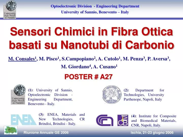 sensori chimici in fibra ottica basati su nanotubi di carbonio