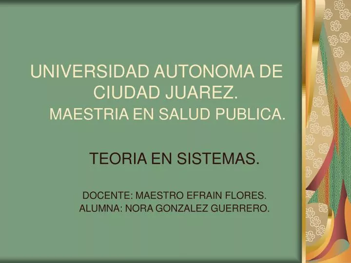 universidad autonoma de ciudad juarez maestria en salud publica