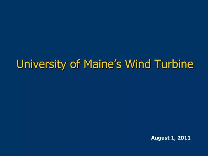 university of maine s wind turbine