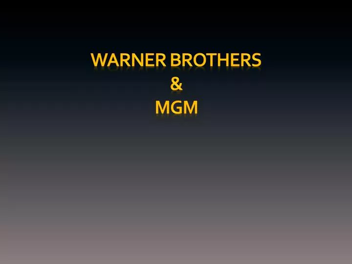 warner brothers mgm