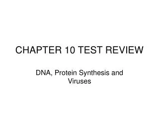 CHAPTER 10 TEST REVIEW