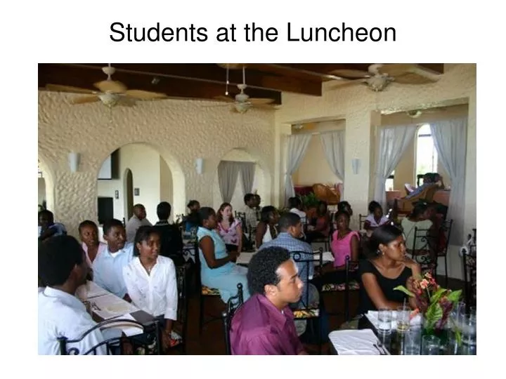 students at the luncheon