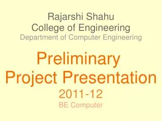 Rajarshi Shahu College of Engineering Department of Computer Engineering
