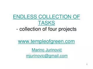 ENDLESS COLLECTION OF TASKS - collection of four projects templeofgreen