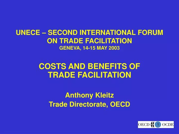 unece second international forum on trade facilitation geneva 14 15 may 2003