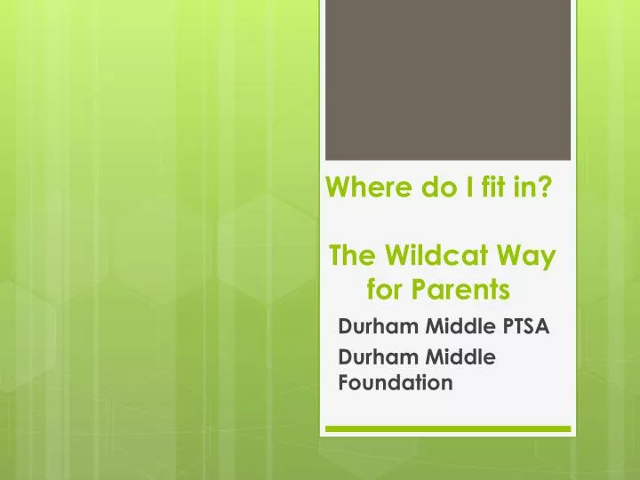 where do i fit in the wildcat way for parents
