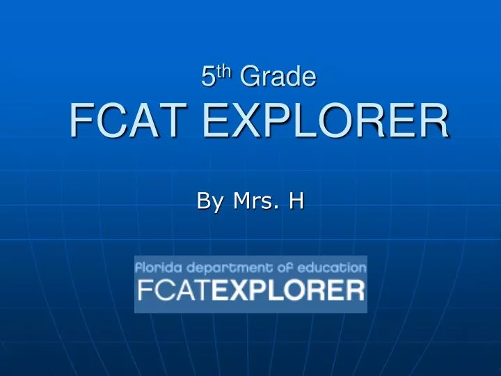 5 th grade fcat explorer