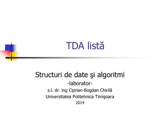 tda list
