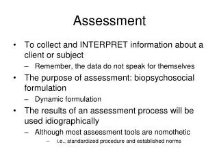 Assessment