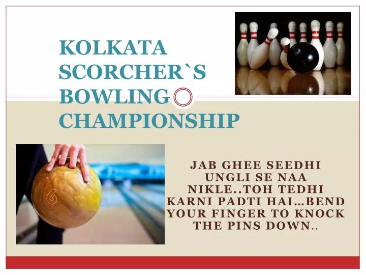kolkata scorcher s bowling championship