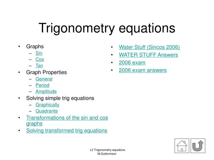 trigonometry equations