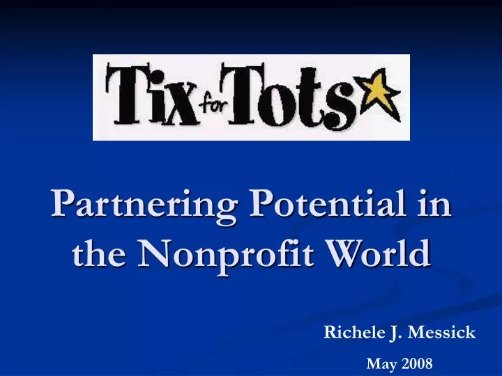 partnering potential in the nonprofit world