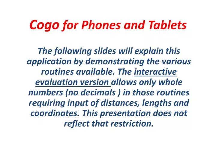 cogo for phones and tablets
