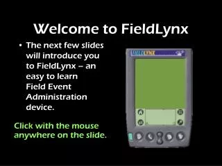 Welcome to FieldLynx