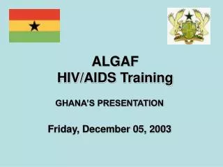 ALGAF HIV/AIDS Training