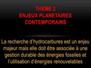 theme 2 enjeux planetaires contemporains