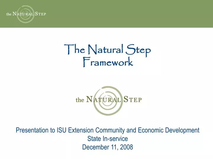 the natural step framework