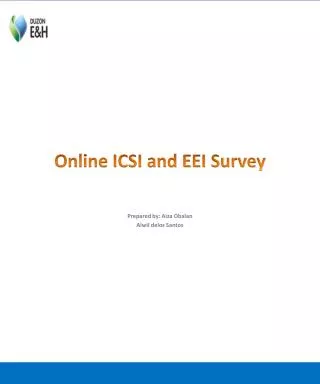 Online ICSI and EEI Survey