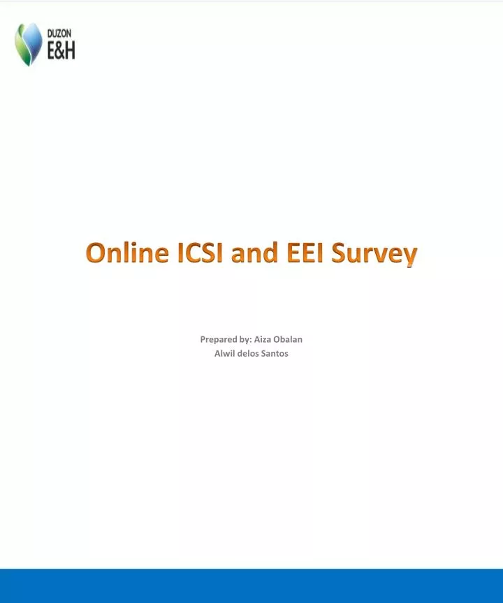 online icsi and eei survey