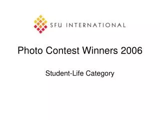 Photo Contest Winners 2006