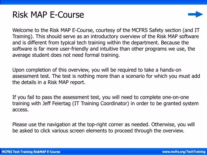 risk map e course
