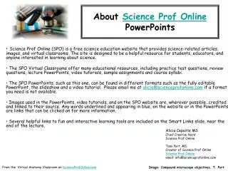 About Science Prof Online PowerPoints