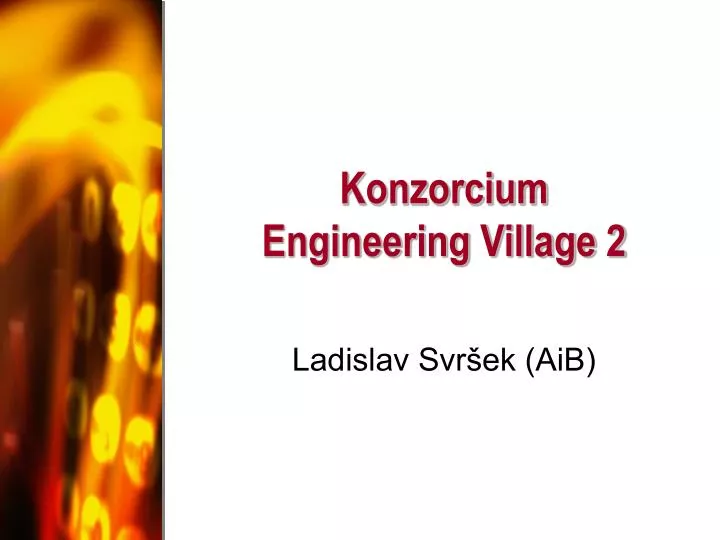 konzorcium engineering village 2