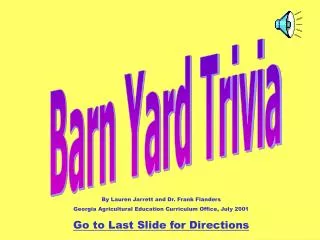 Barn Yard Trivia