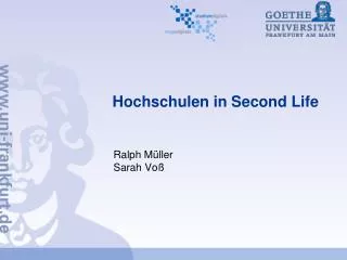 hochschulen in second life