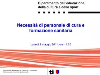 dipartimento dell educazione della cultura e dello sport