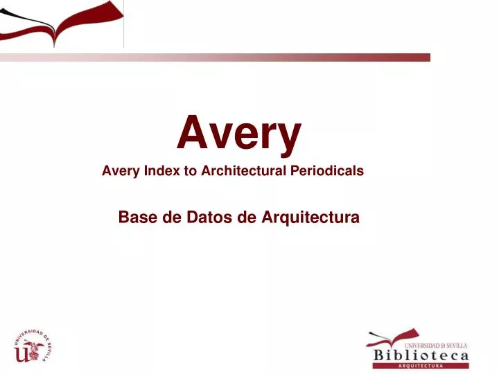 avery avery index to architectural periodicals base de datos de arquitectura