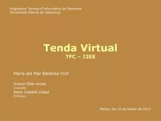 tenda virtual tfc j2ee