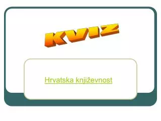 hrvatska knji evnost