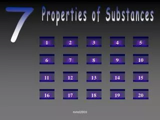Properties of Substances
