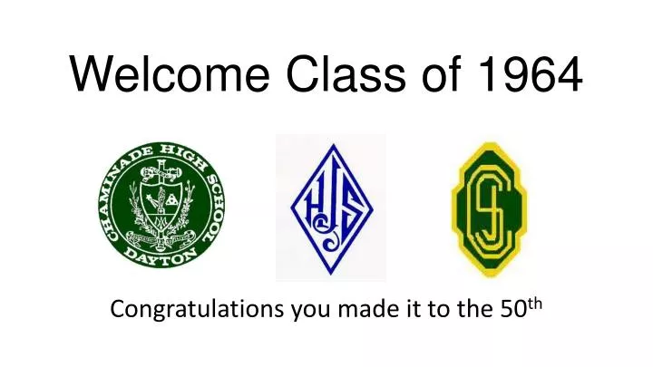 welcome class of 1964