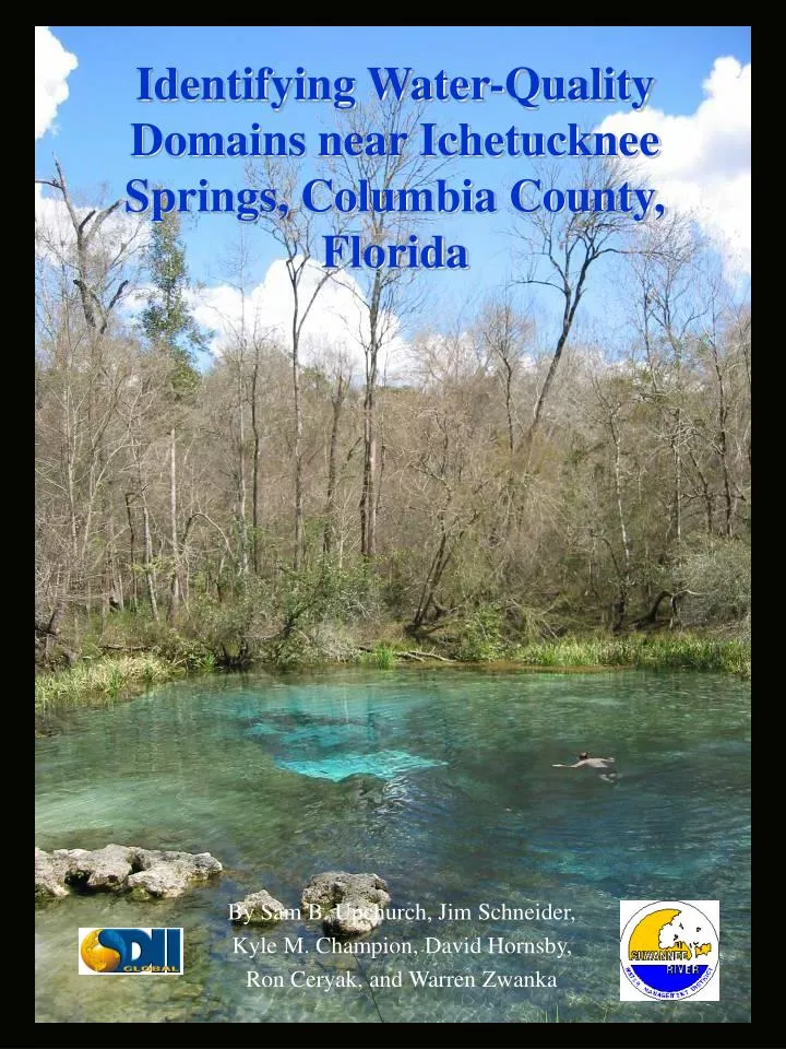 identifying water quality domains near ichetucknee springs columbia county florida