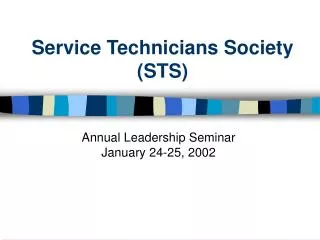 Service Technicians Society (STS)